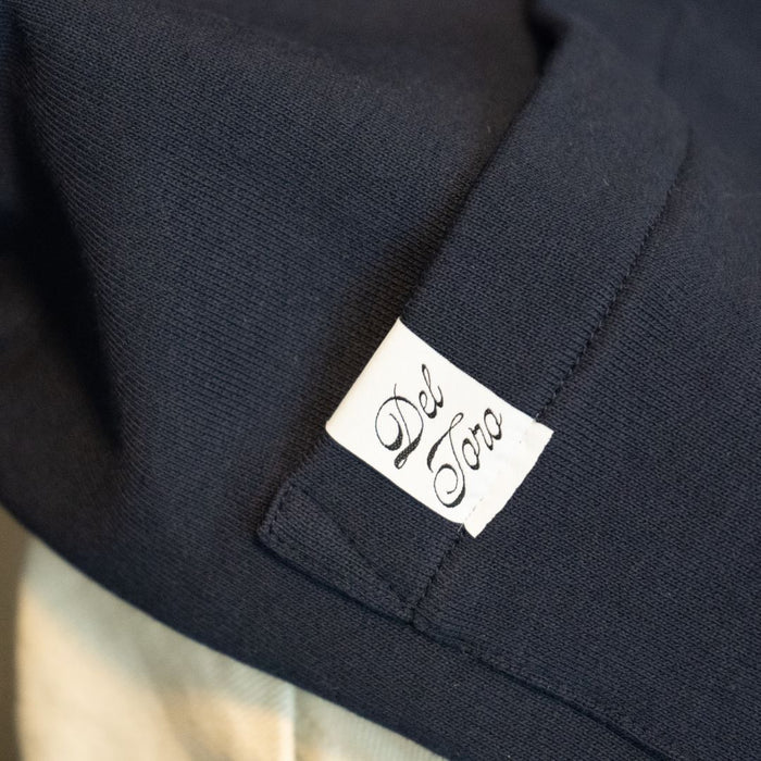 Del Toro Jersey Knit Loafer Jacket - Navy
