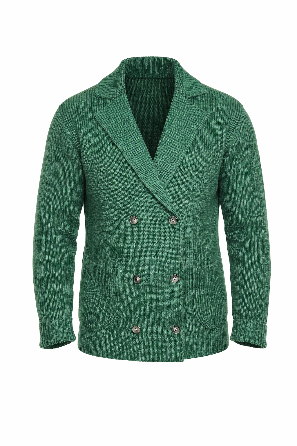 Double-Breasted Knit Jacket