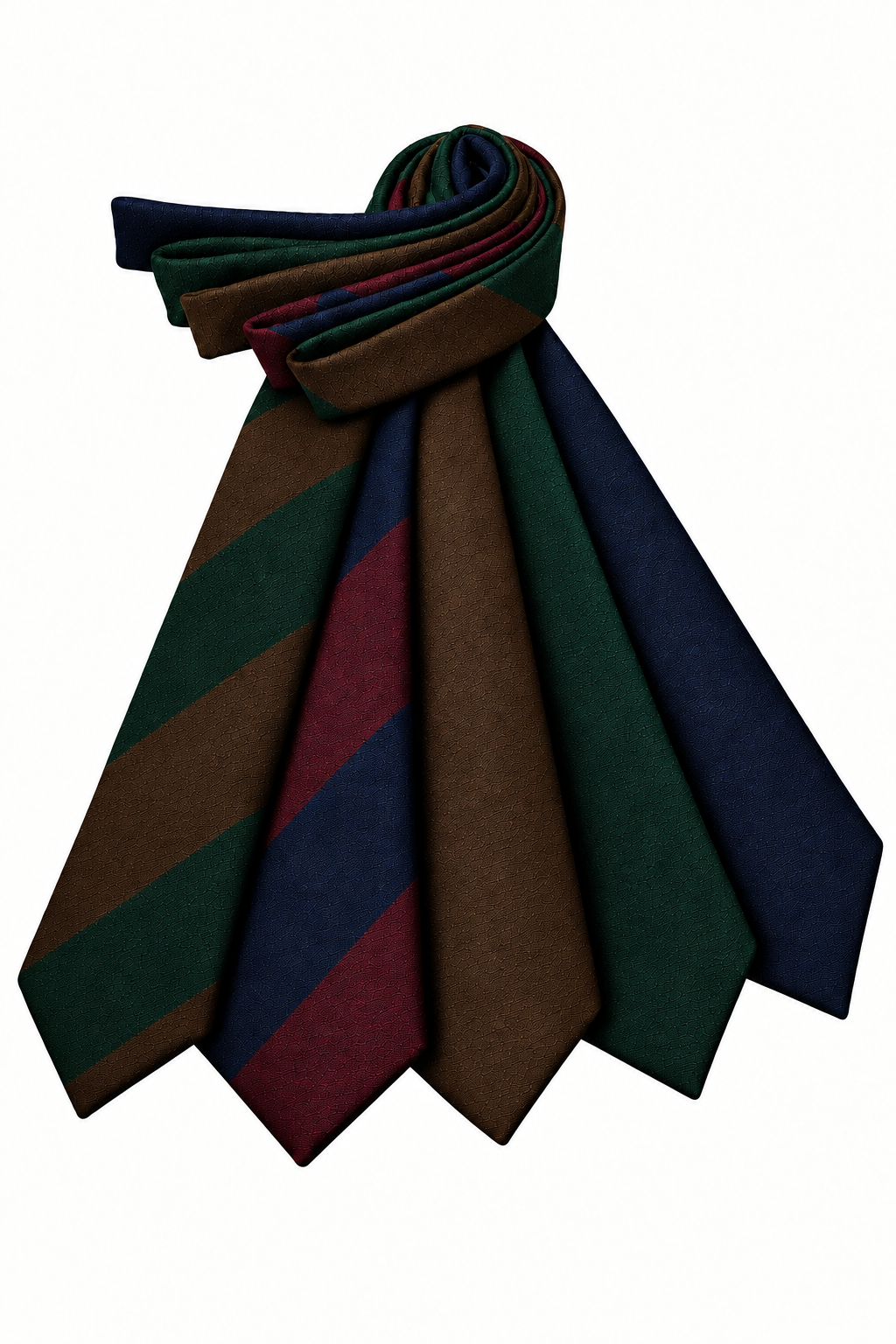 THE SHANTUNG SILK TIE - BURGUNDY & NAVY