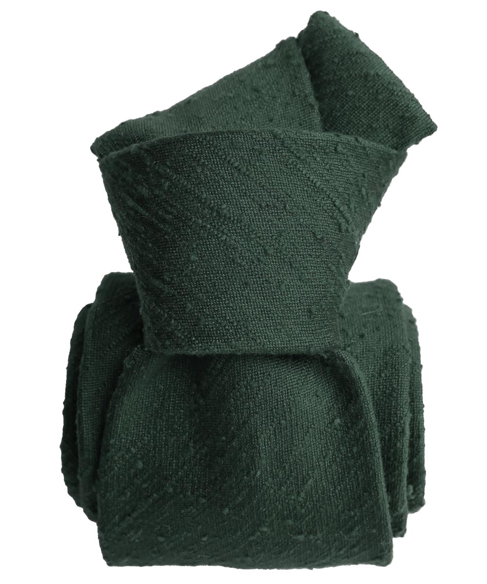 THE SHANTUNG SILK TIE - FOREST GREEN